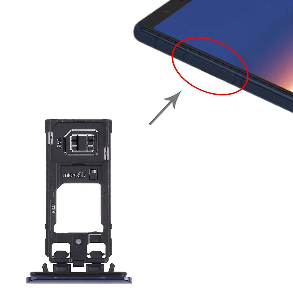 Dual SIM + Micro SD Card Holder Card Tray for Sony Xperia 5 Blue Replacement Accessories