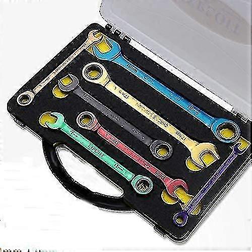 Color Ratchet Spanner Dual Purpose Multi-function Movable Spanner Hand Tools Set 8-19mm (size : 8mm)