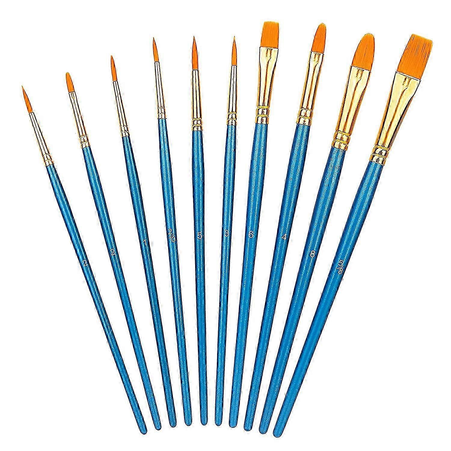 Basics batch of brushes, 10 different sizes, for artists, adults and children