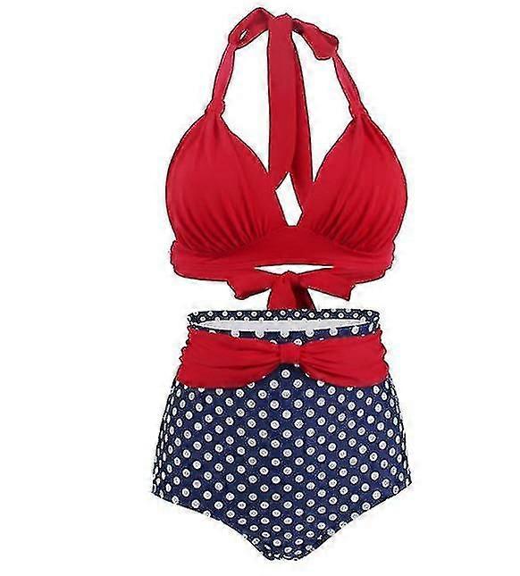 "Large Size High Waist Swimsuit Women's No Underwire Sexy Swimsuit"