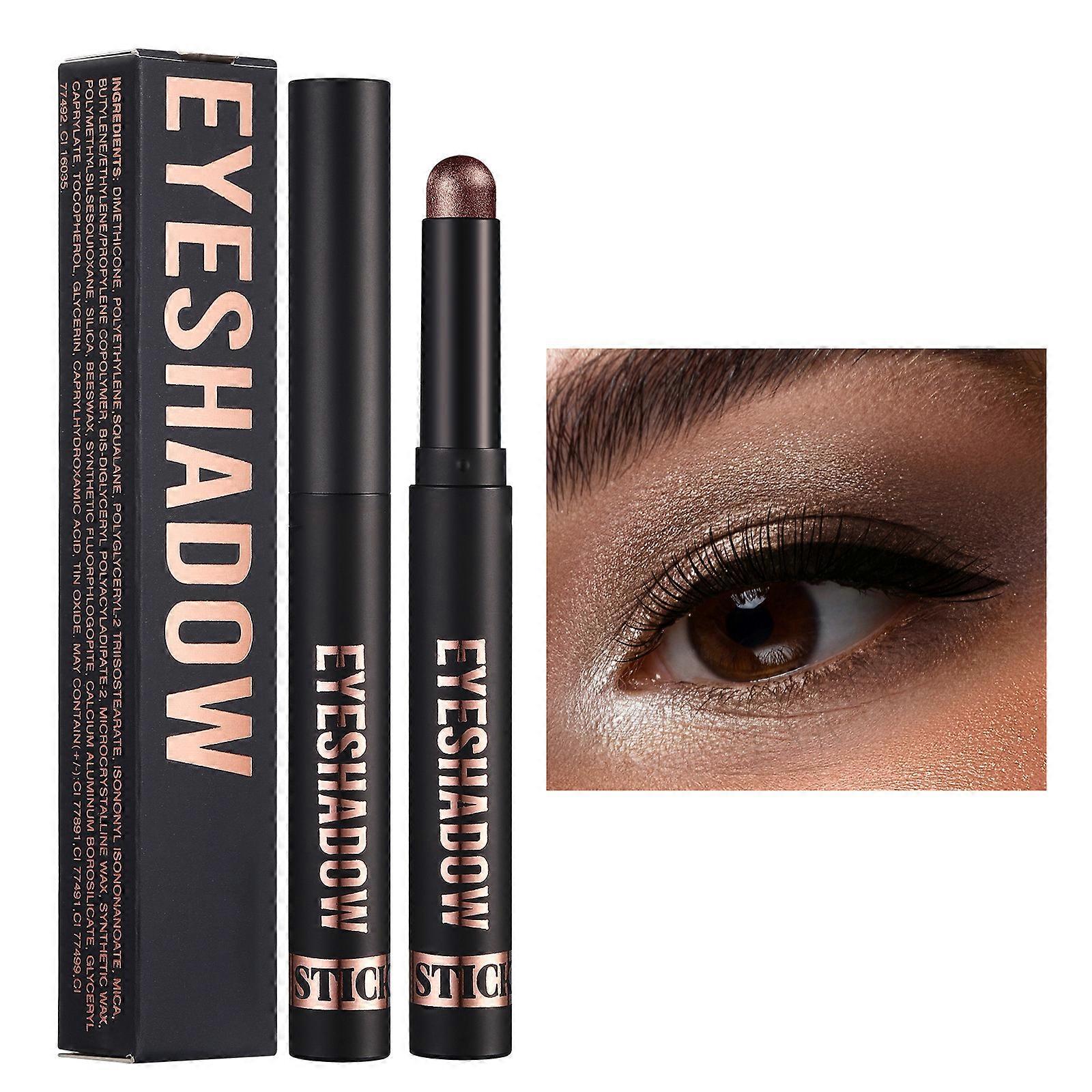 Matte Lidschatten Stick Glitter Pearly Highlight Lidschatten Stift Multifunktionales Aufhellendes Make-up Tool für Frauen 09A