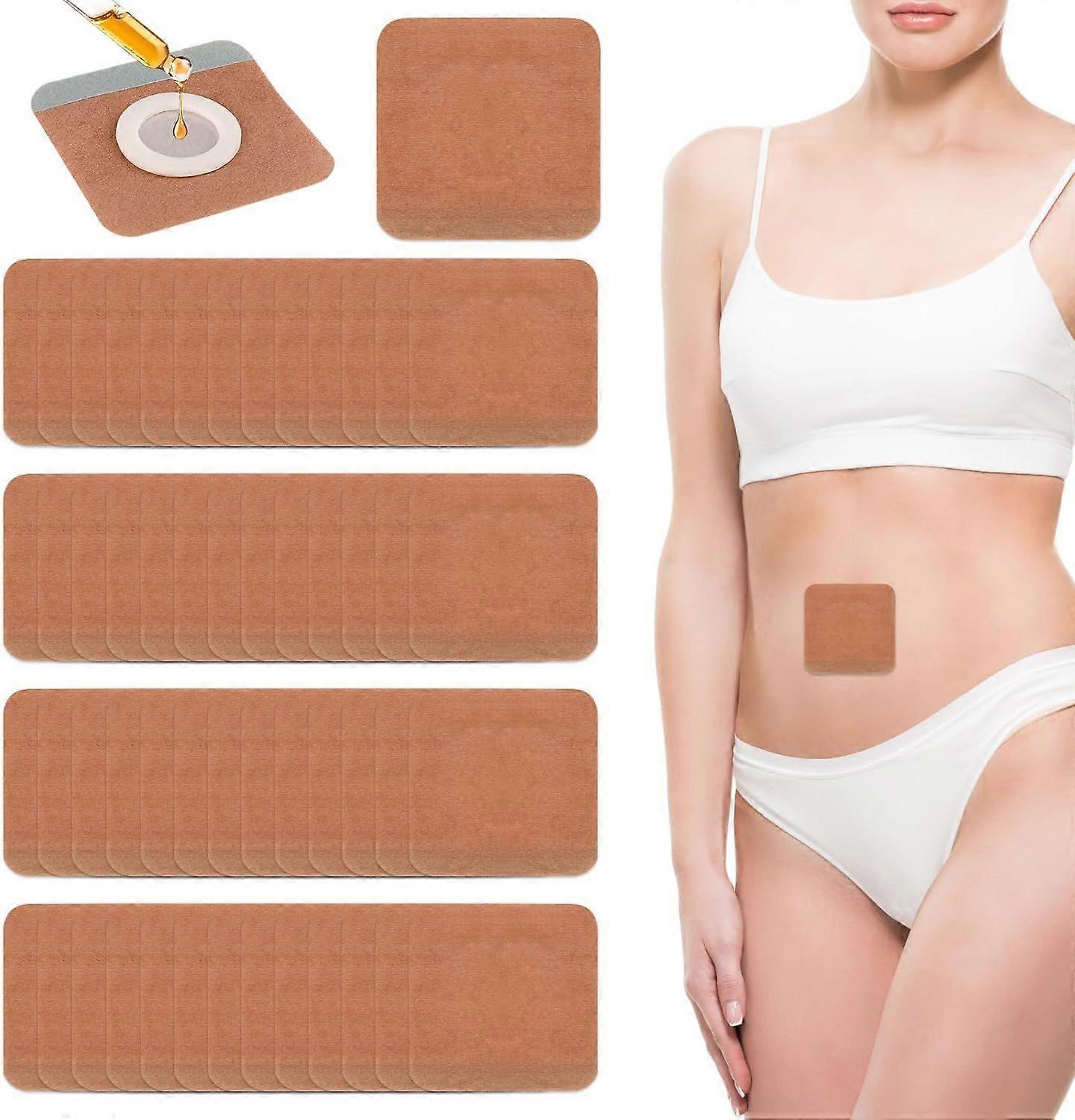 2025 Latest Model  50Pcs Disposable Castor Oil Pack Wrap Belly Button Pads