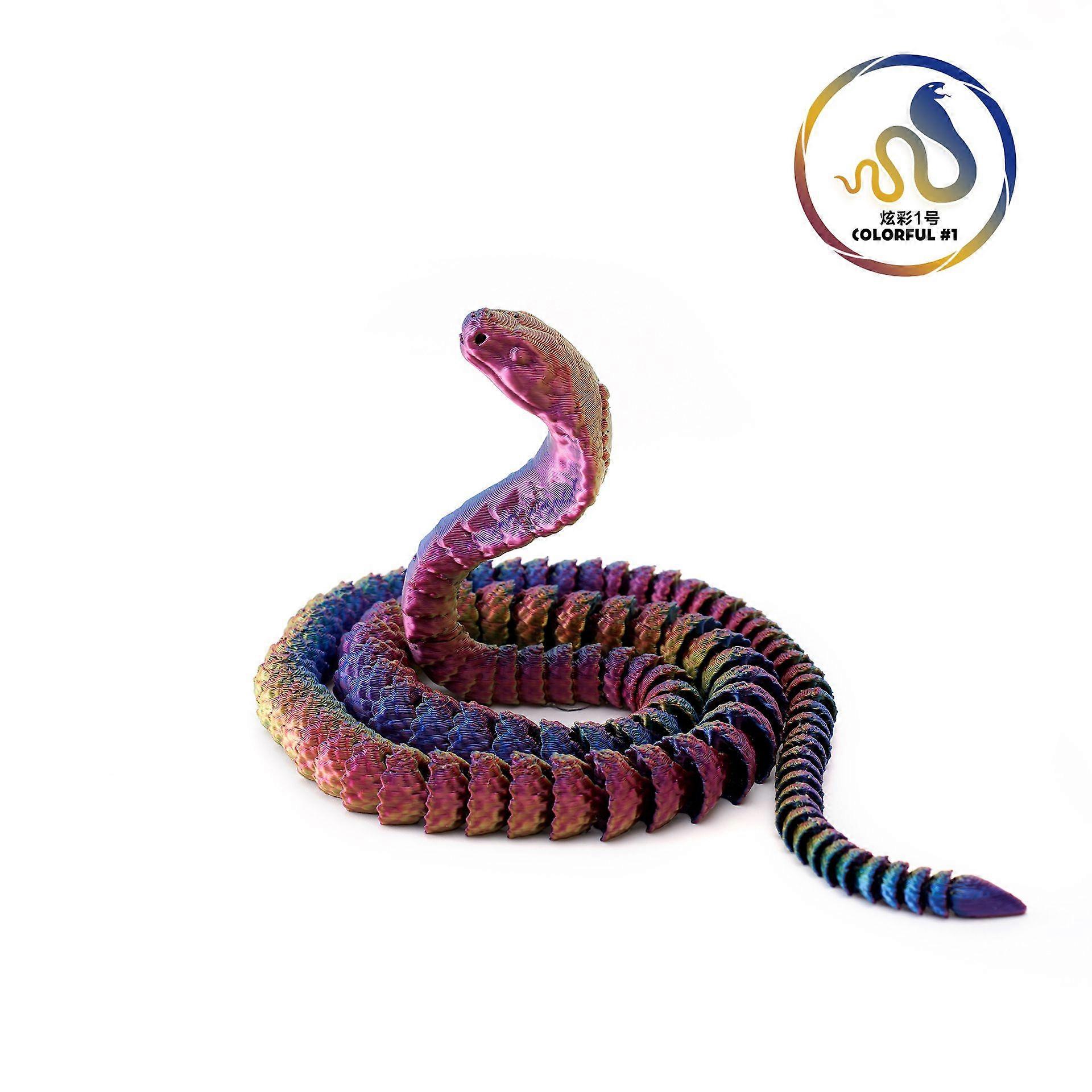 3D Printing Cobra    Joint Integrated Movable Crafts Decoration Gift Trending Creative Hand Office