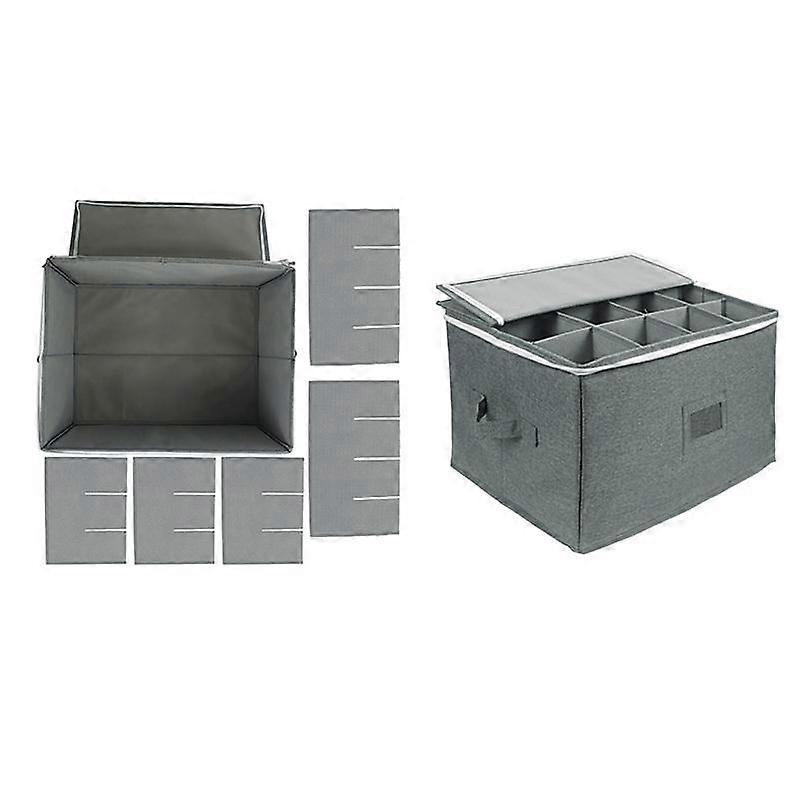 12Pcs Glassware Wine Glasses Stemware Storage Cases With Dividers