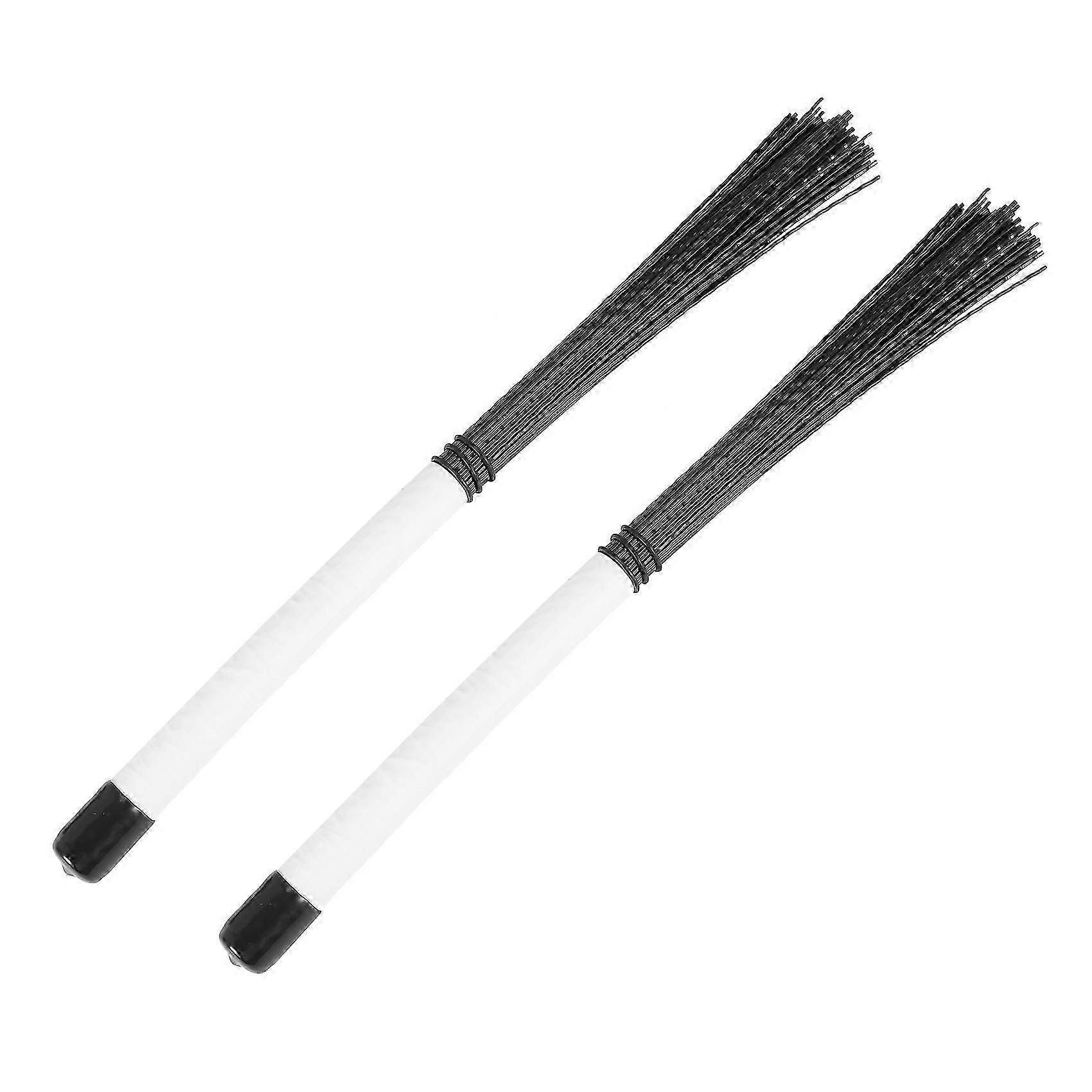 2Pcs Cajon Brush Telescoping Drum Brushes Nylon Sticks Percussion for Jazz Stick Drum