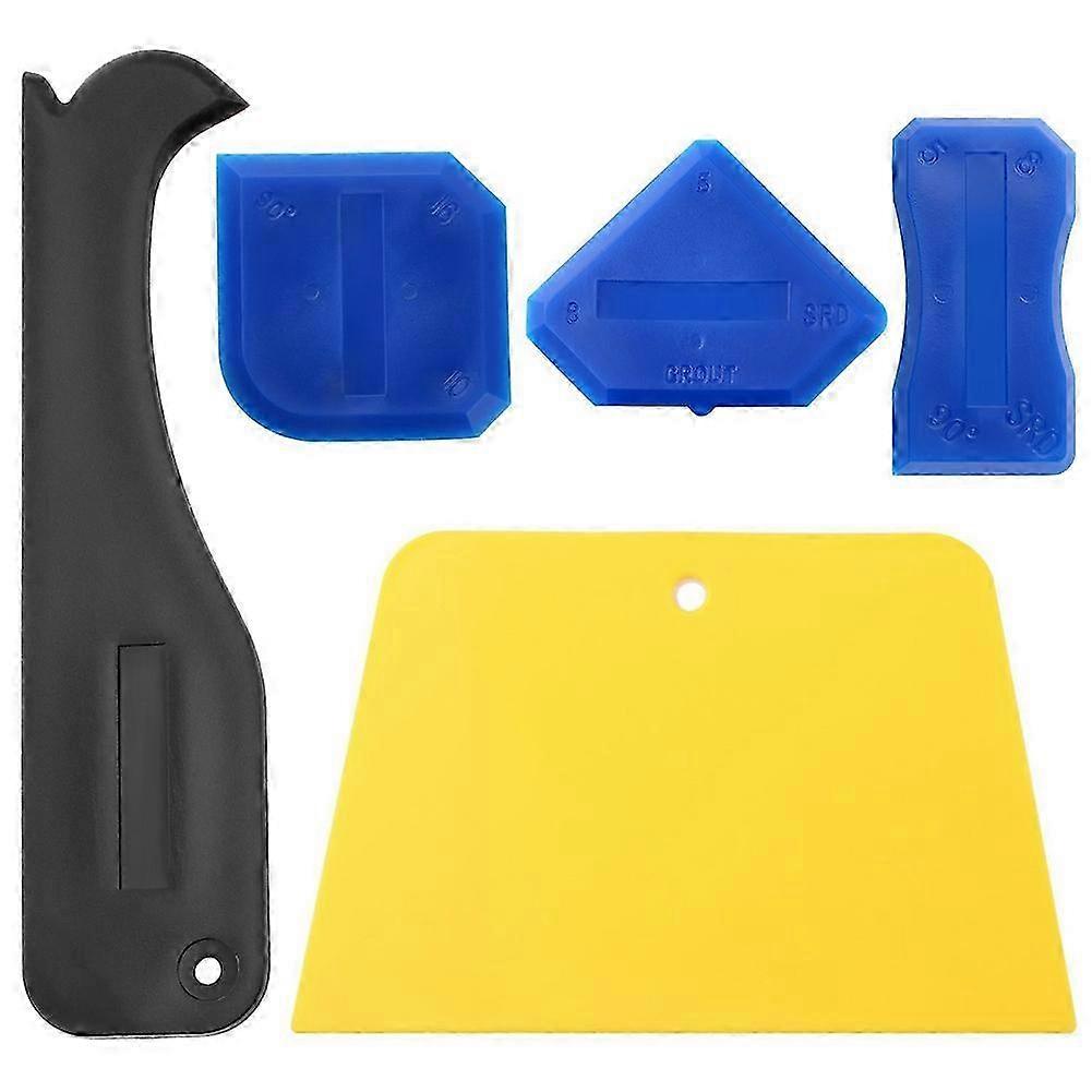 5Pcs/Set Plastic Sealant Spreader Scraper Kit Glass Glue Sewing Beautify Tool for Molding Joints Grouting