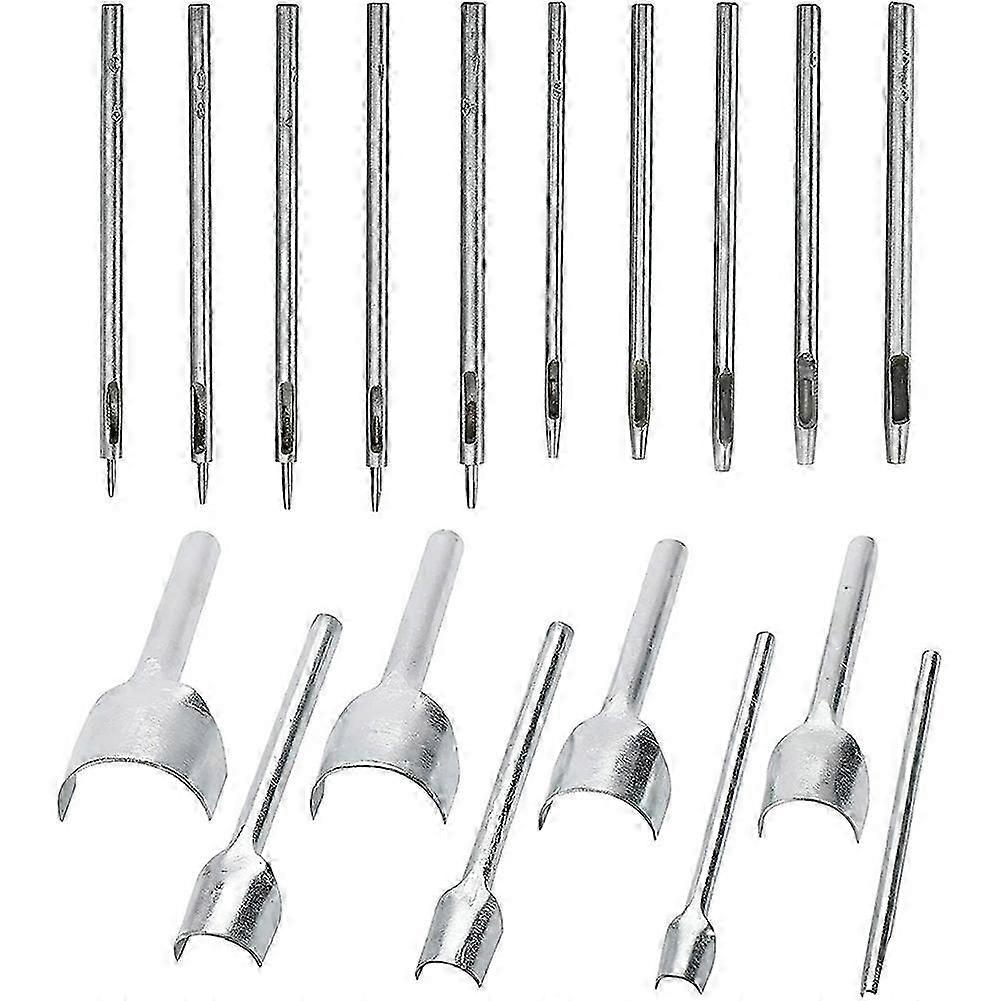8Pcs Leather Craft Tools Half-Round Cutter Punch Set for Crafting Strap Belt DIY Craft Handwork Pro
