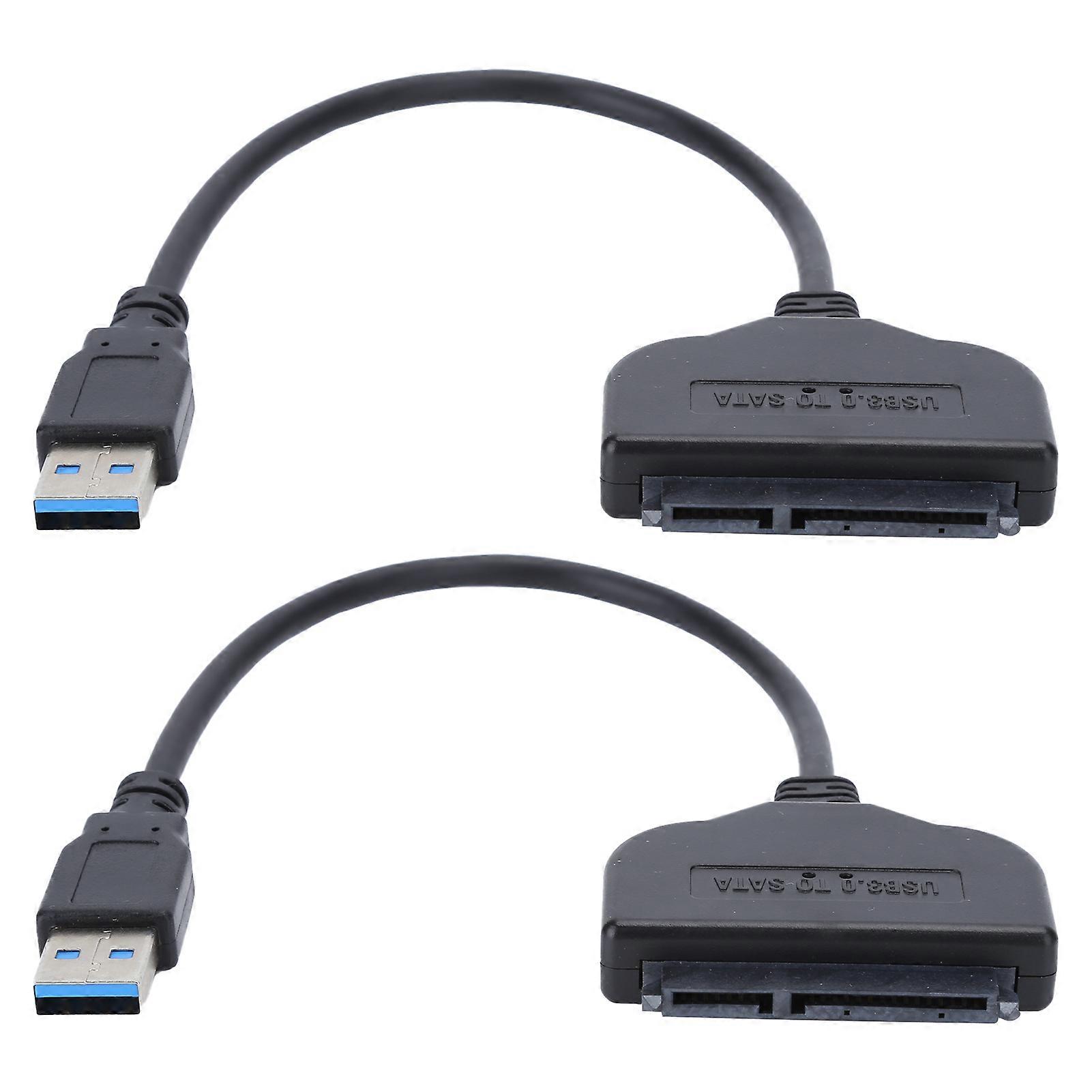 2pcs Portable HDD Adapter USB 3.0 to SATA 2.5 Adapter Cable Support for Windows XP 32/64 Bit
