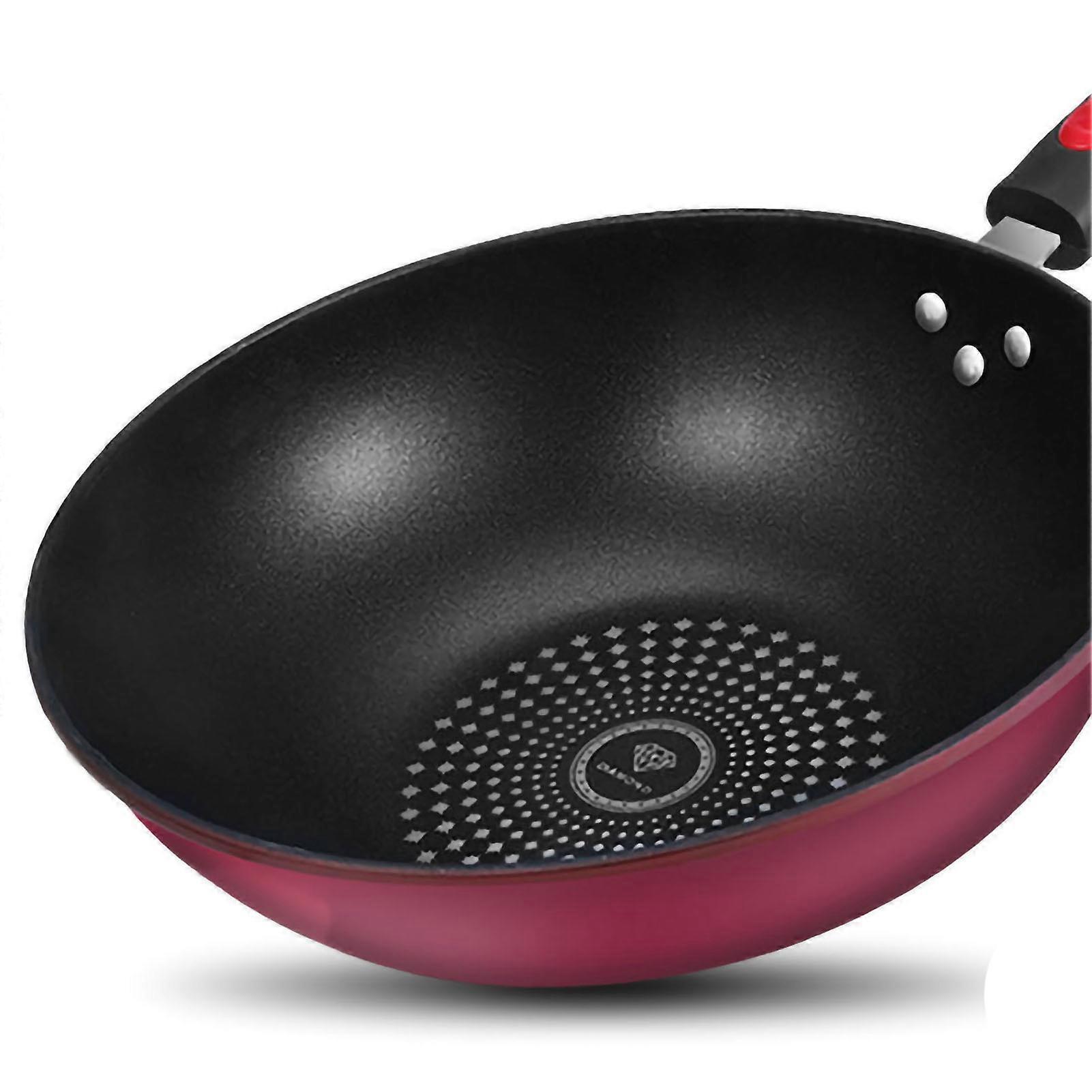 Cast Iron Frying Pan Wok 28cm | Flat Bottom with Handle 11.02in