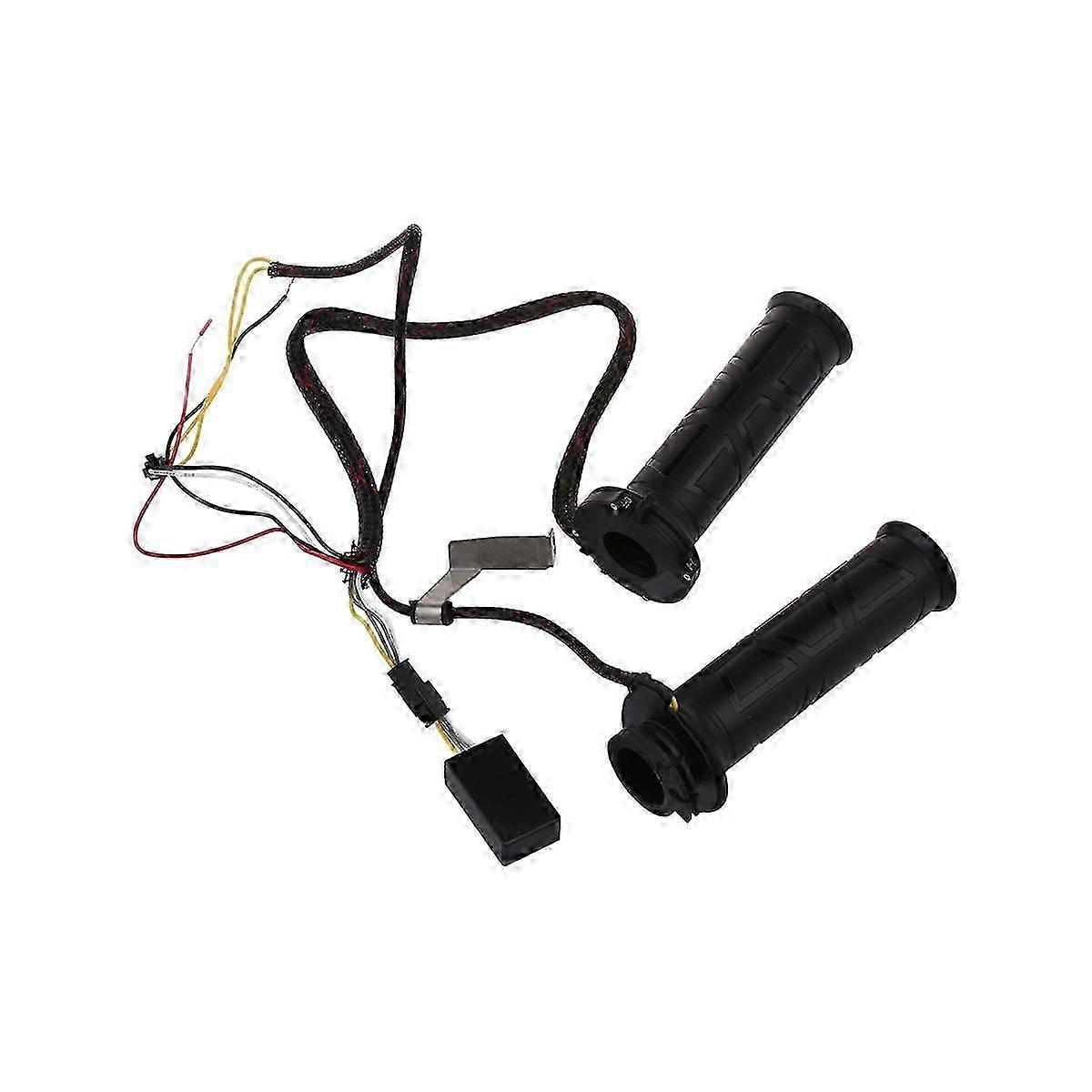 7/8 Motorcycle Heated Handlebar Electric Hot Grips 12V Handle Warmer 22mm Adjustable Temperature Mo