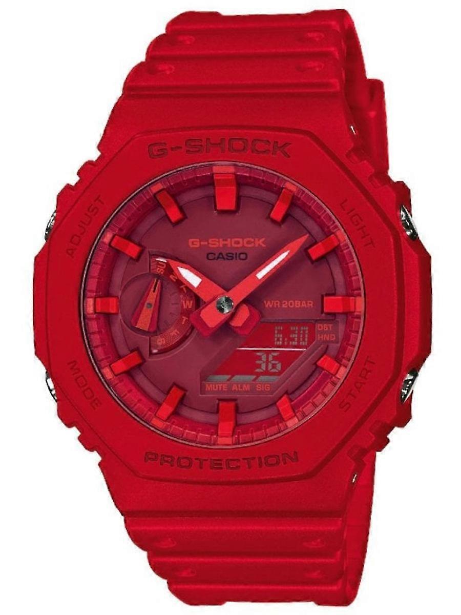 Casio Κόκκινη Ρητίνη G-Σοκ GA-2100-4AER Ανδρικό Ρολόι