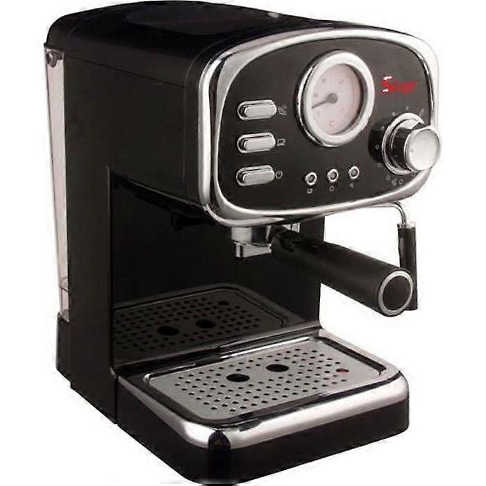 Espresso- och cappuccinomaskin i retrodesign - 1100W - 3 filter - 15 bar pump [MADE IN ITALY] - 1,2 L avtagbar vattentank