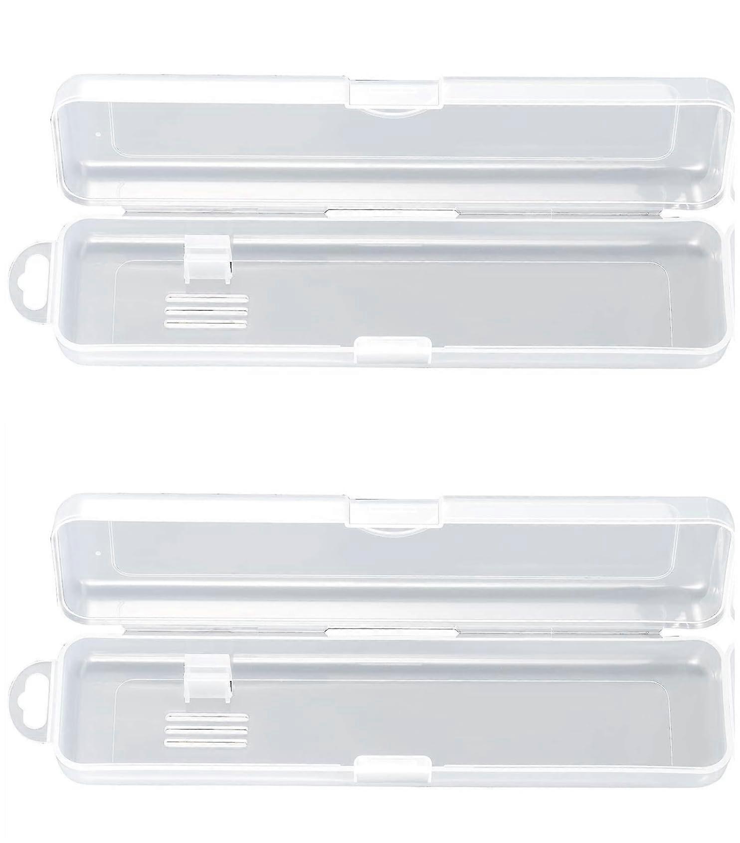 Transparent Travel Toothbrush and Toothpaste Cases for Daily Use, 2-Pack, Dustproof, Portable, Clear Design