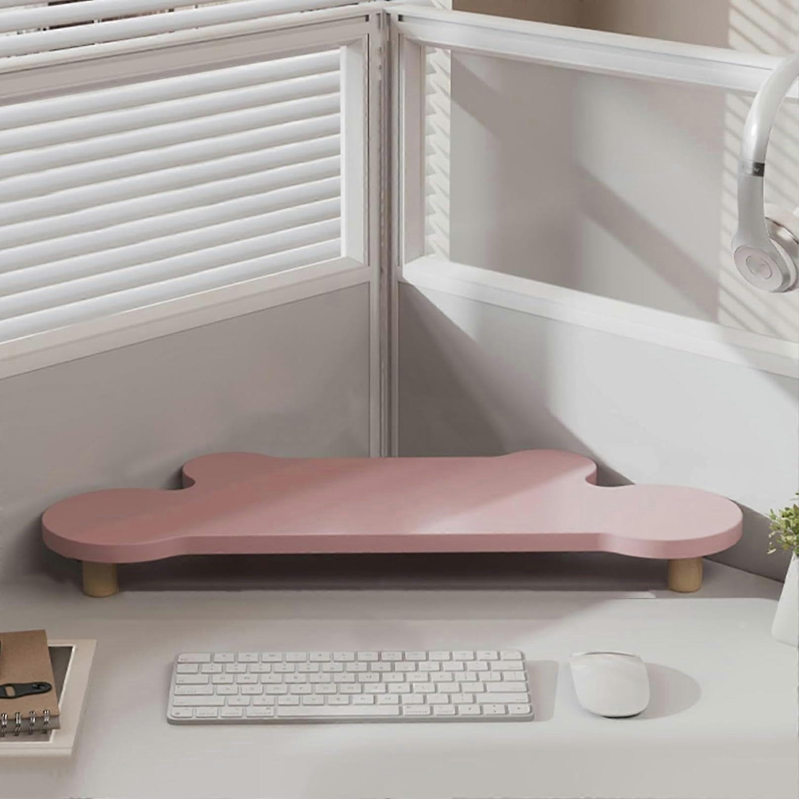 Corner Monitor Stand - Space-Saving Wooden Riser for Study Room, Compatible with Laptops and Tablets, Stylish Design