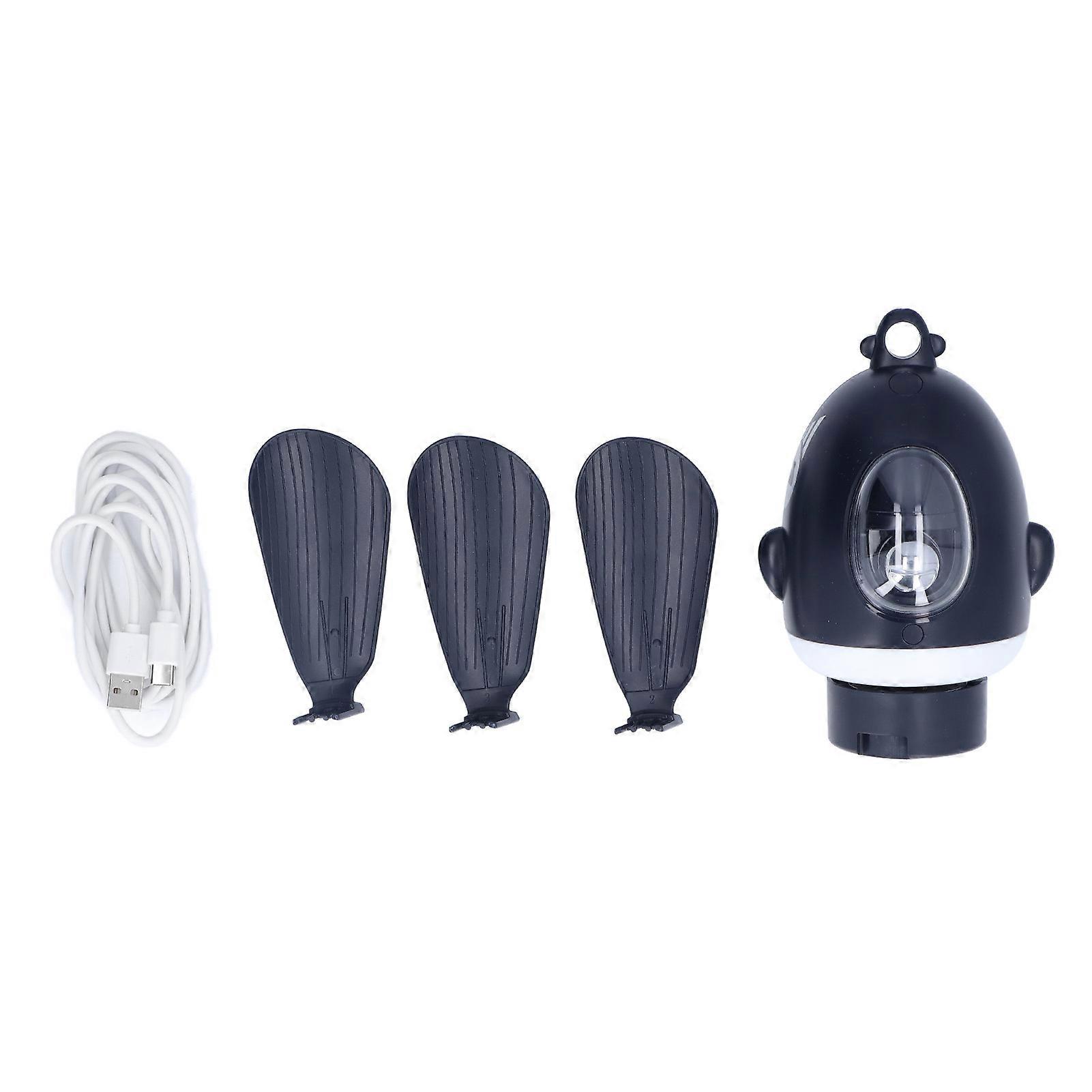 Aircraft Small Ceiling Fan Low Noise Easy Cleaning Mini Ceiling Fan with Light and Charging Port for Dormitory Home