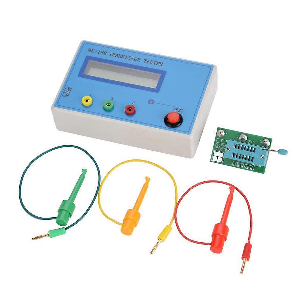 MK-168 Transistor Tester for NPN PNP MOS, Diode Triode Capacitance Transistor Capacitor Tester Meter RLC Tester for Battery Test