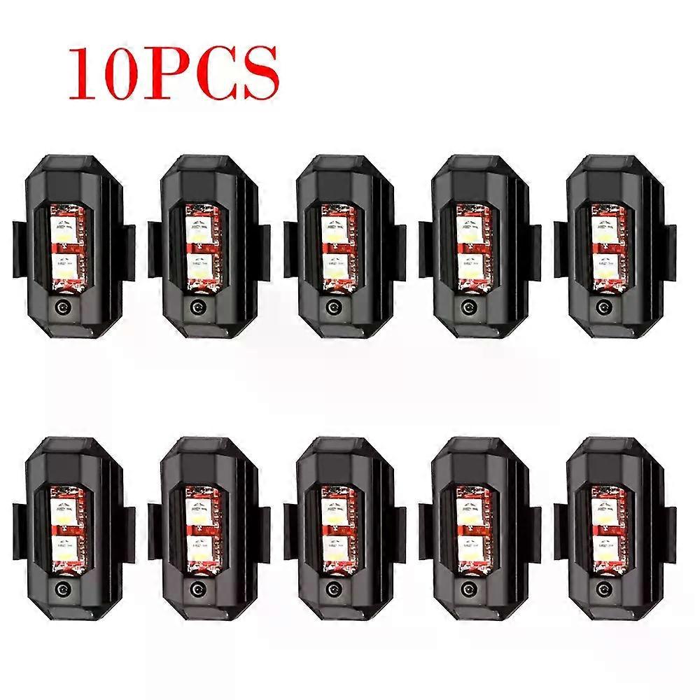 10pcs Motorcycle Led Mini Signal Light 7 Colors LED Drone Strobe Lamp For Car Bike Scooter Aircraft Flash Turn Signal Indicator