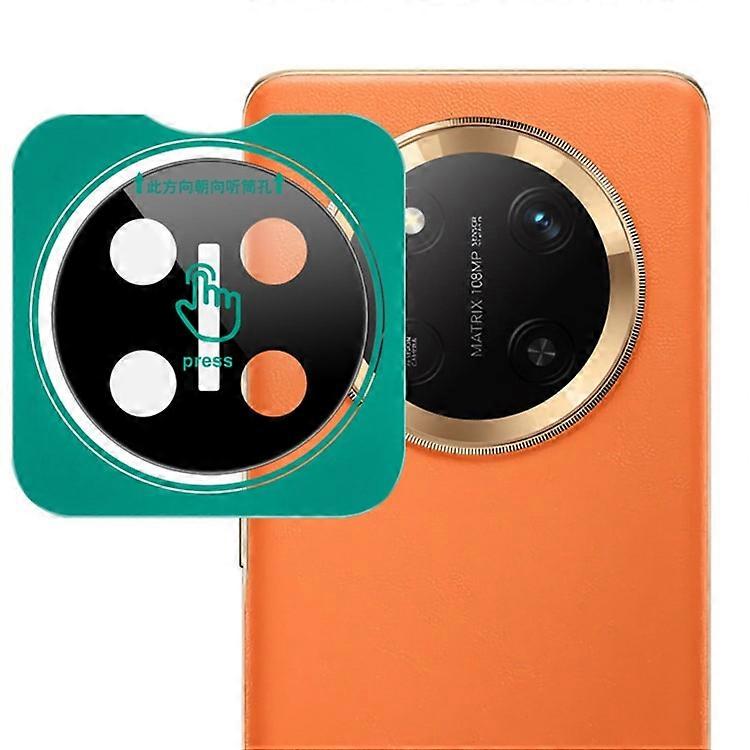 IMAK Compatible For Honor Magic7 Lite 5G / X9c 5G / X60 Pro 5G Tempered Glass Camera Lens Protector with Self-Positioning Frame (B
