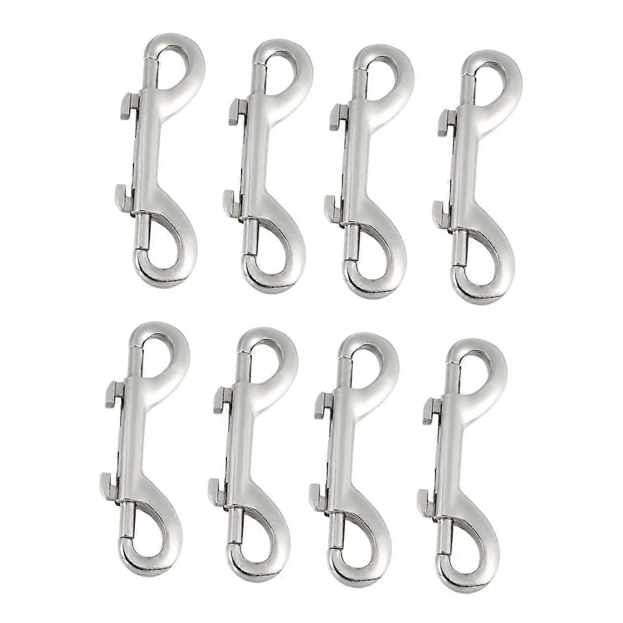 8pcs Double Ended Bolt Hook Spring Loaded Snap Hooks for Marine Boating and Deck Tidying Applications