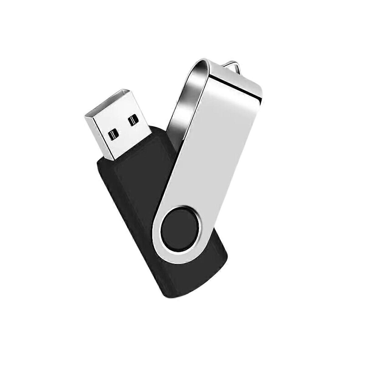USB Flash Drive 128GB, USB 2.0 Thumb Drive Memory Stick Swivel Zip Drive JumpDrive (128GB,Black)