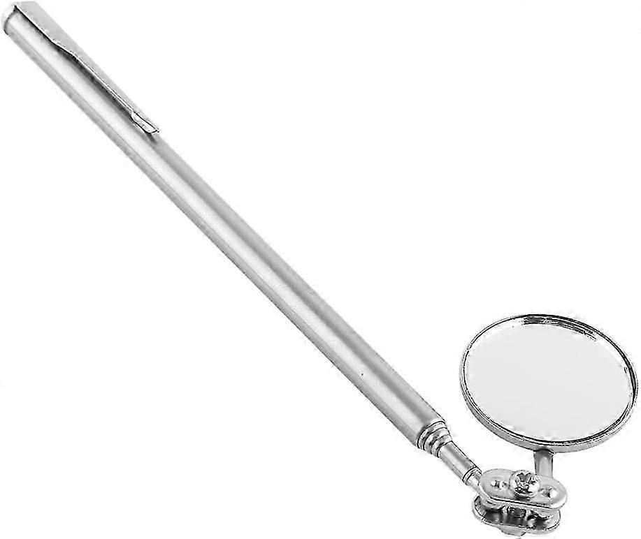 Round Telescopic Inspection Mirror Retractable Repair Tool Hand Telescoping Tool with Handle Inspection Mirror(30X600mm)