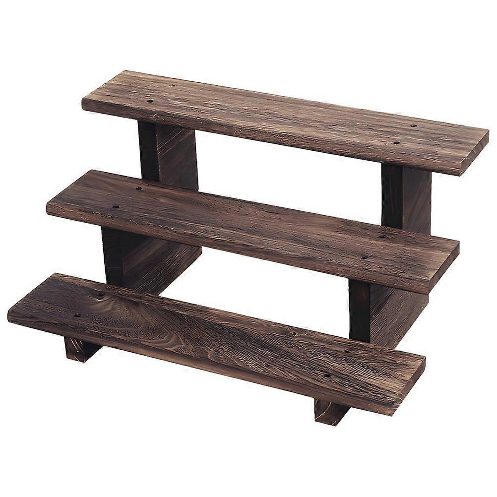 Wood Display Stand Wooden Display Shelf Countertop Succulent Plant Display Shelf
