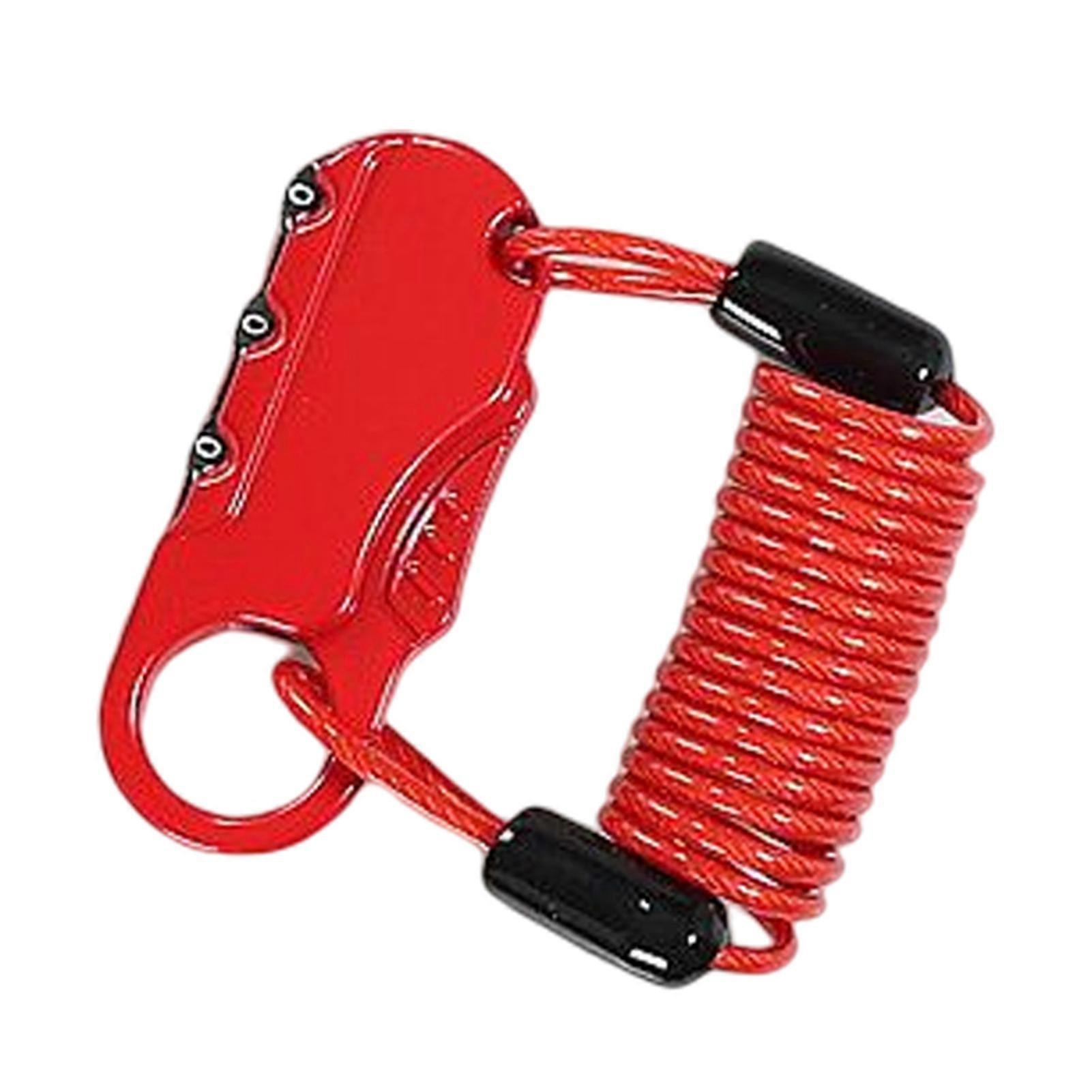 Mini Combination Cable Lock Helmet Lock Cable Resettable Cable Lock
