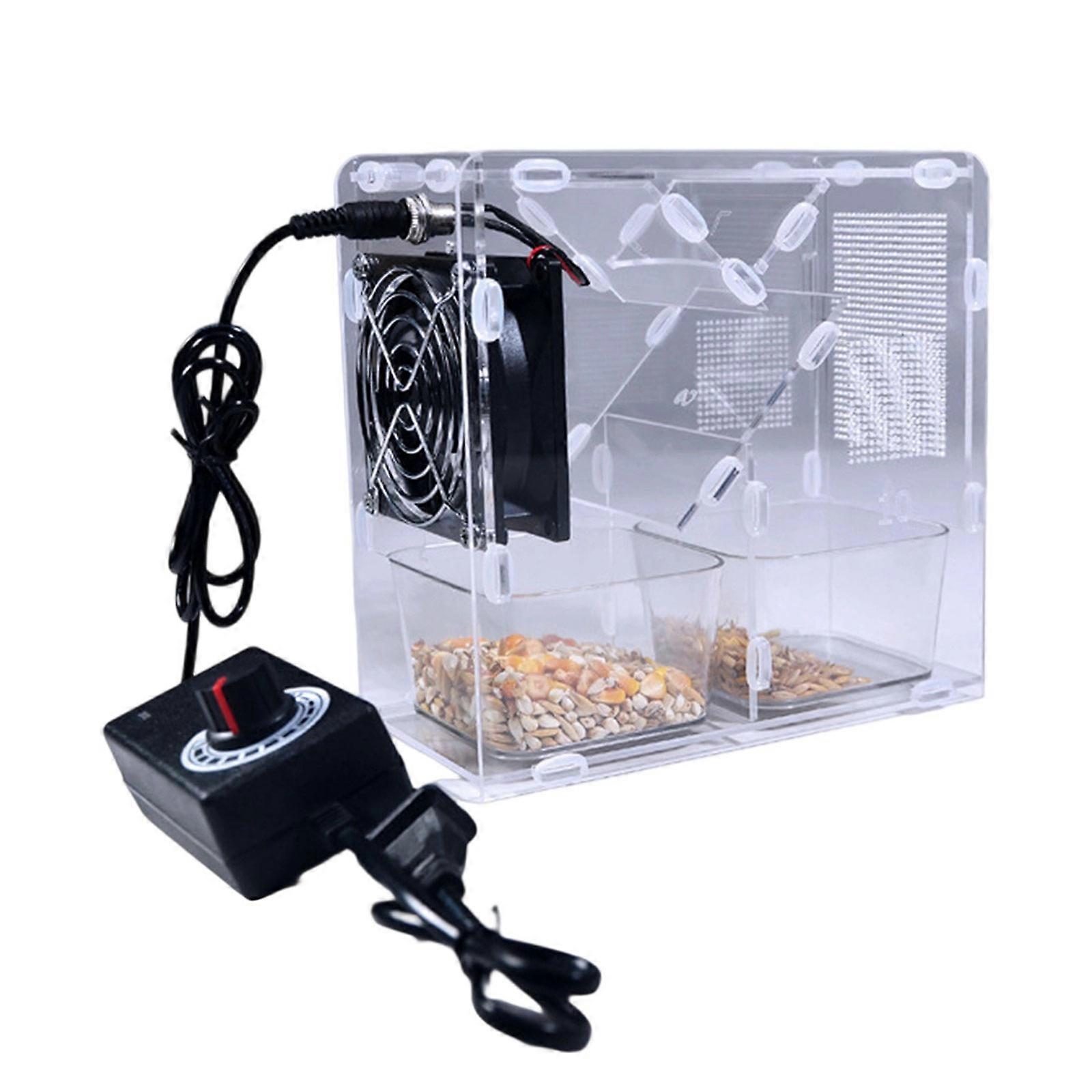Acrylic Bird Seed Shell Splitters Adjustable Speed Controller for Parrots Food Millets Grains Seed Rice Food Shell Split