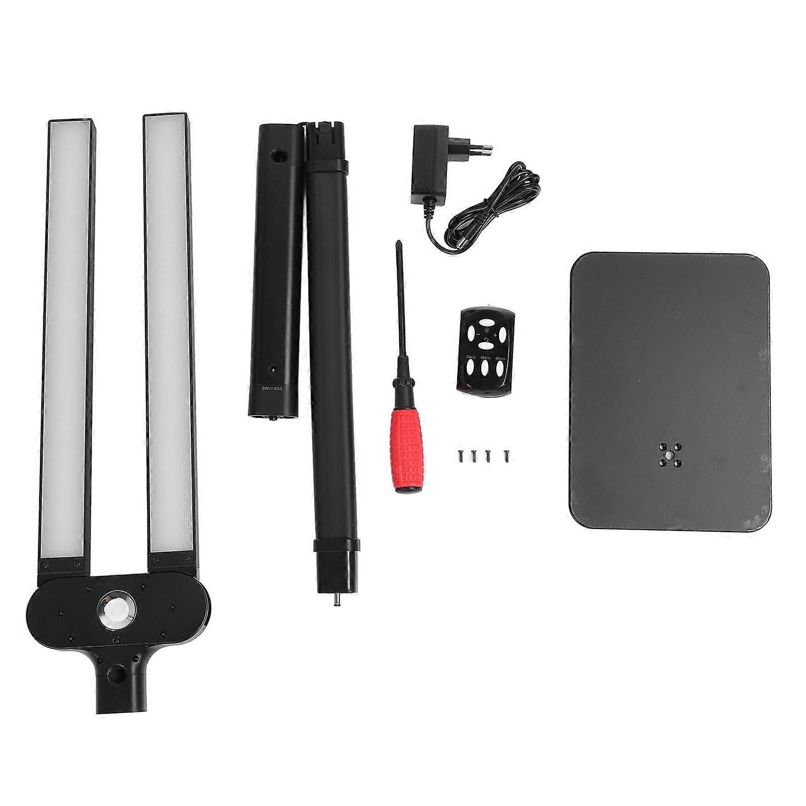 Architect Lamp Base 12W Led Desk Clock 35.4 Inch Long Dimmable Light Bar with Remote Swing Arm for Table Desktop Drafting