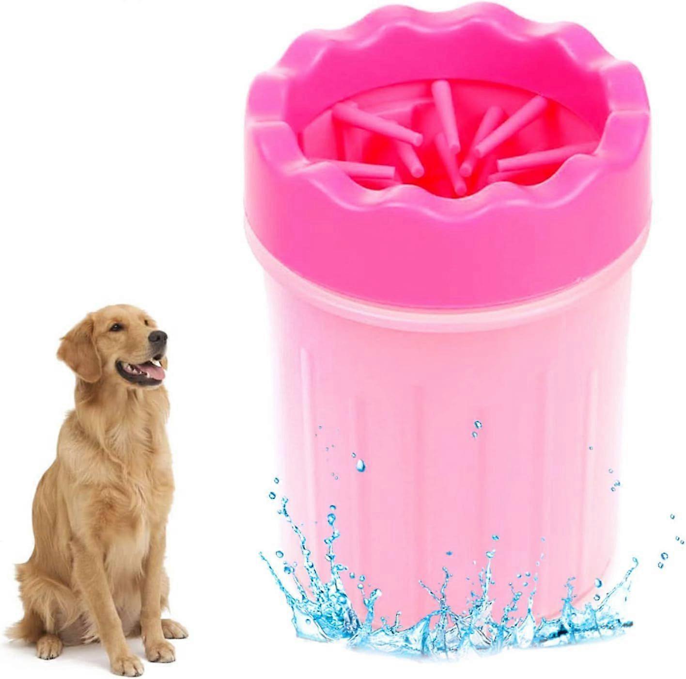 Dog Paw Cleaner Φορητό Dog Paw Scrubber Αναβάθμιση Dog Paw Cleaner Φορητό Dog Paw Scrubber Pet Βούρτσα καθαρισμού (ροζ)