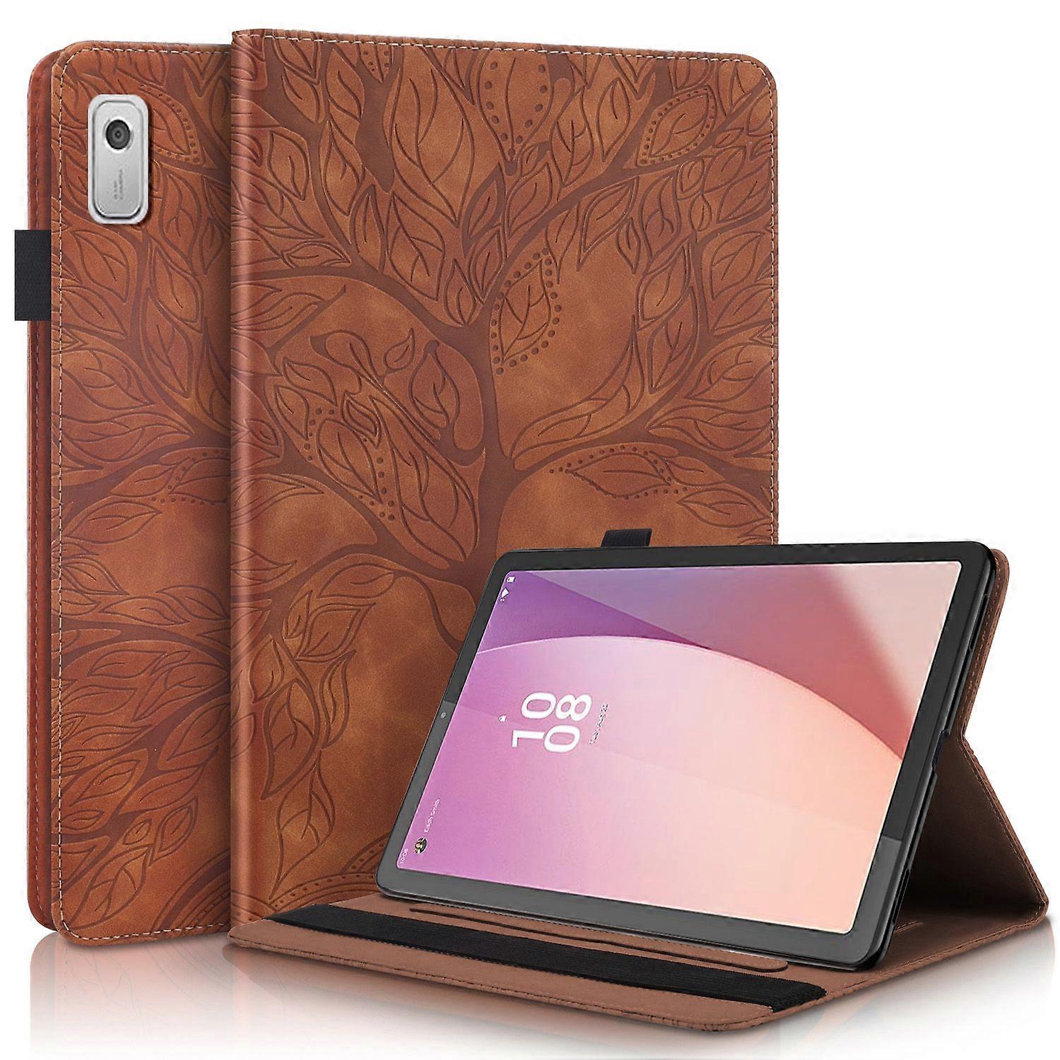 Flip Case for Lenovo Tab M9 Shockproof Embossed Tablet Case with Bracket and Card Slot