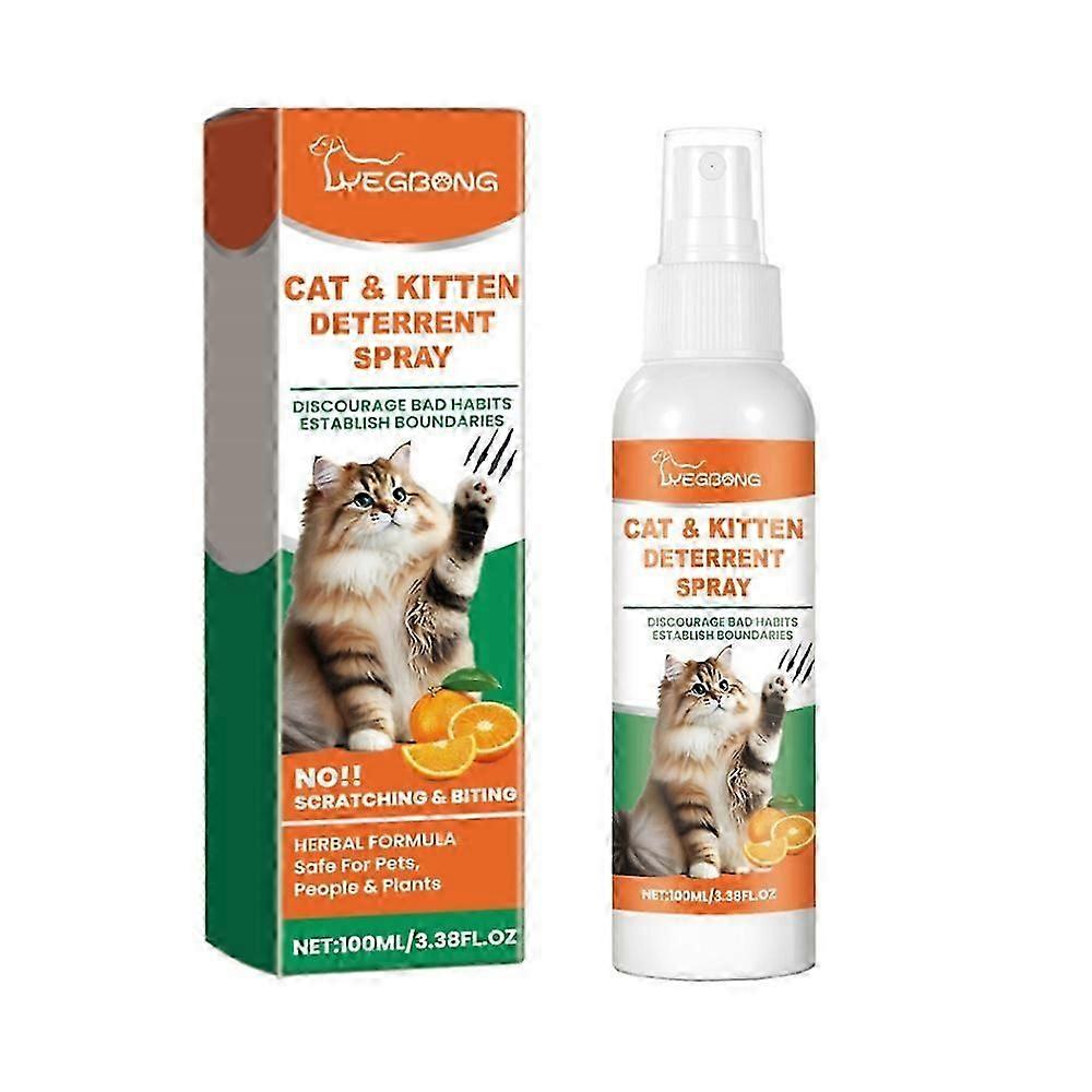 Cat Deterrent Spray Natural Scratching Cats Anti Scratch Spray No Stimulation Orange Fragrance_Lucky_B