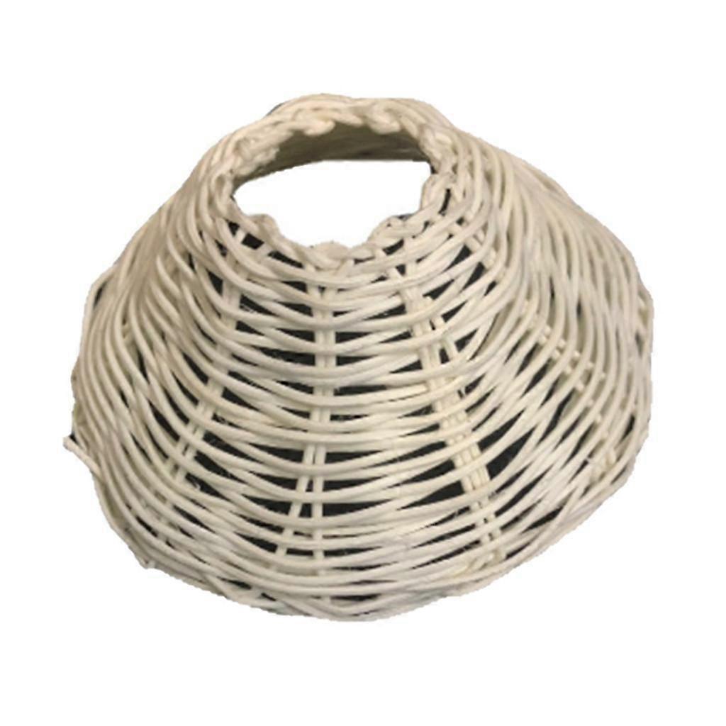 Abajur de Rattan Capa de Luz Pendurada Estilo Retro Tecida