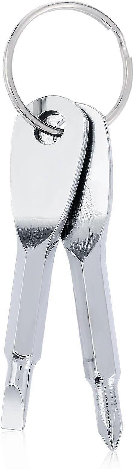 Pcs Multi-function Screwdriver Set - Portable Phillips Flathead Screwdriver - Mini Screwdriver for Men - Outdoor Repair (Silver)