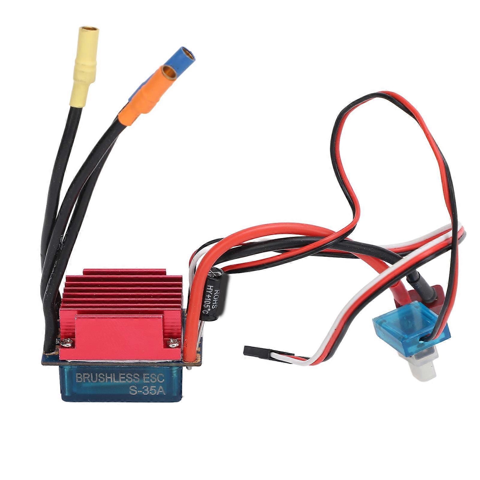 RC Brushless ESC Impermeabile Sensorless Regolatore Di Velocità Elettrico Per 1/16 1/18 RC Auto Barche 35A