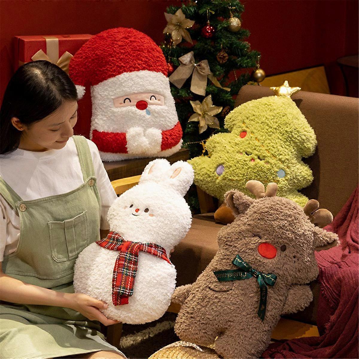 Christmas Plush Pillow Soft Cute Stuffed Pillow A