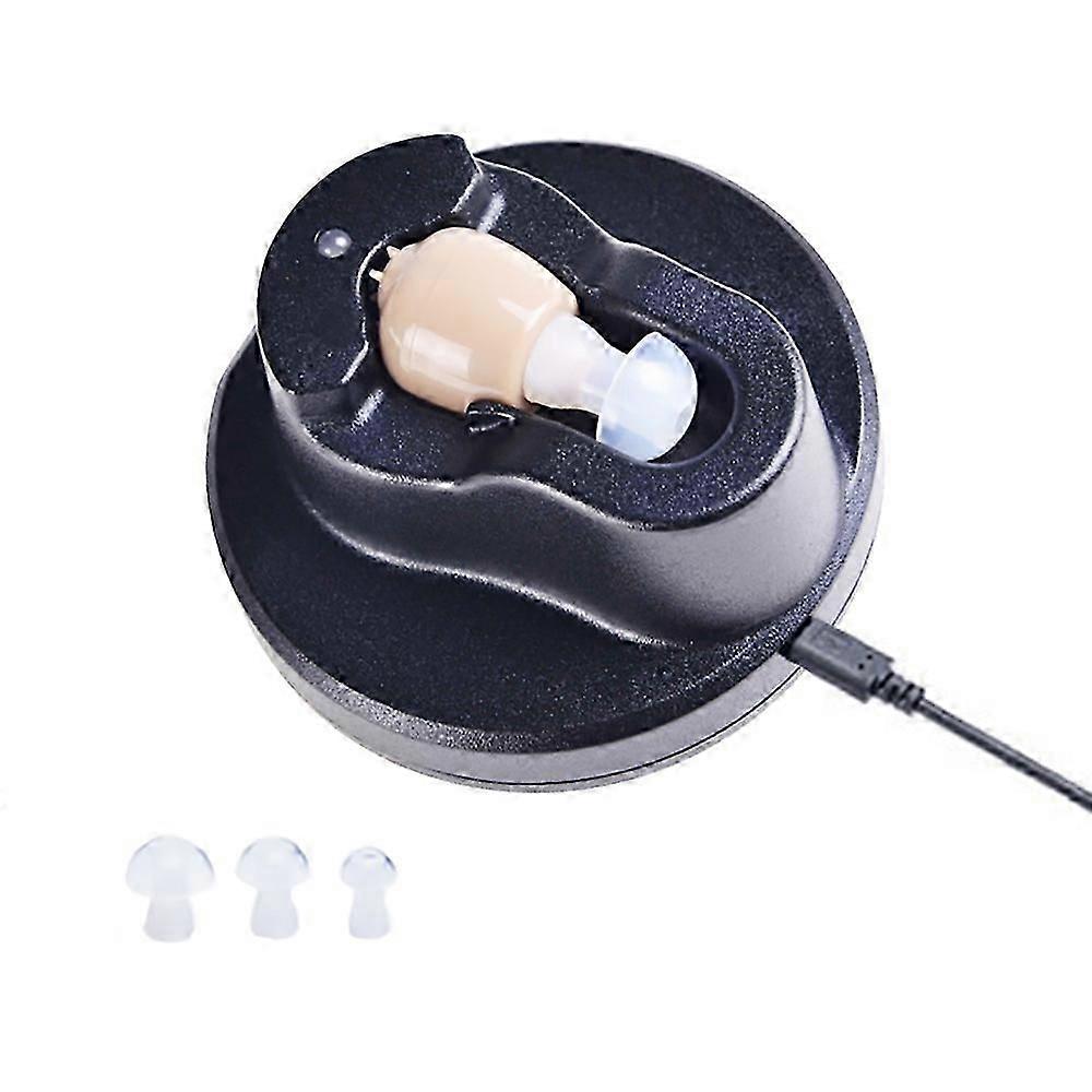 Mini Rechargeable Inner Ear Type Hearing Device Sound Amplifier with Recharging Base