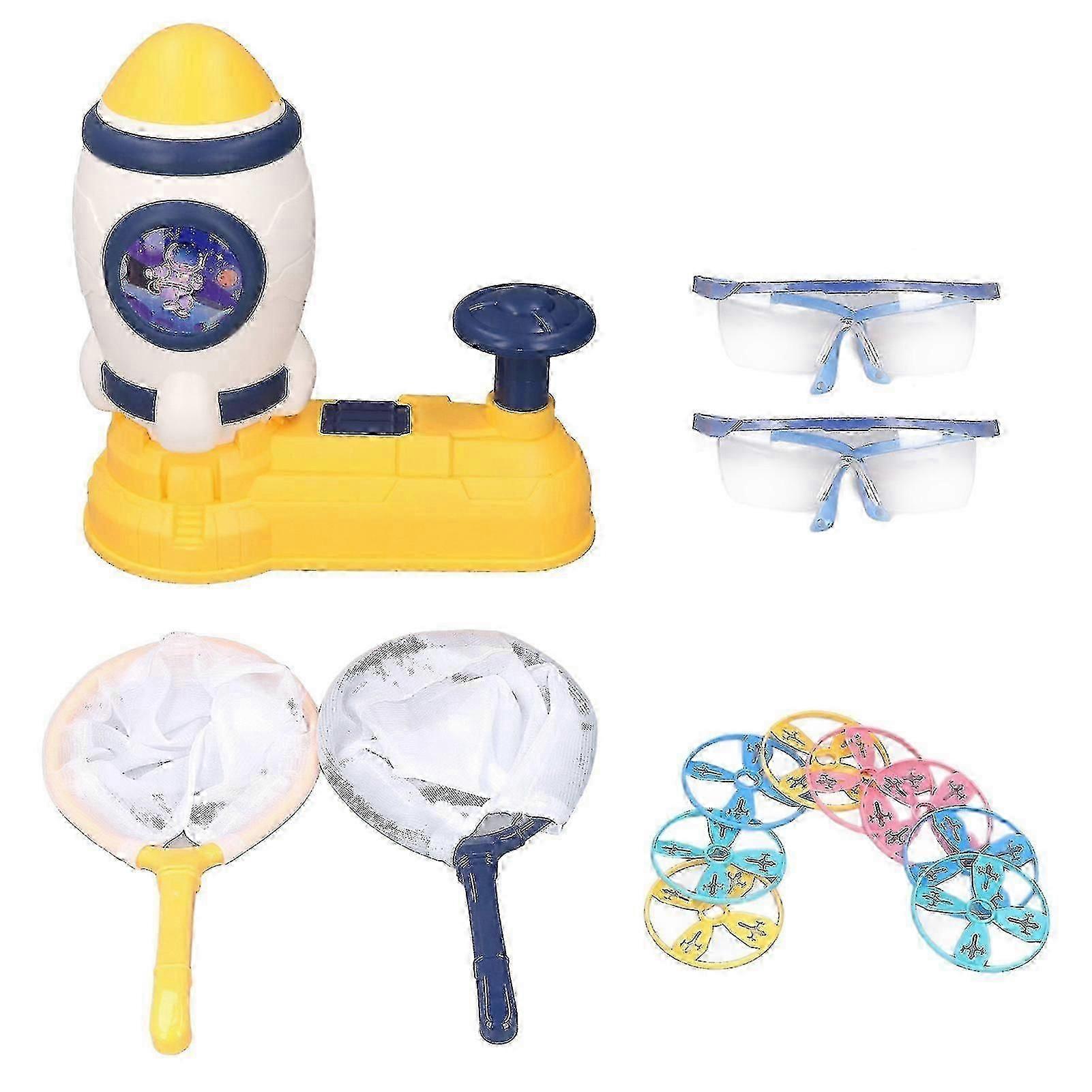 Flying Disc Step On Launch Toy For Kids Cute Spaceship Interactive Outdoor Activity Pop Up Stomp Toys_cp -CN-NEW