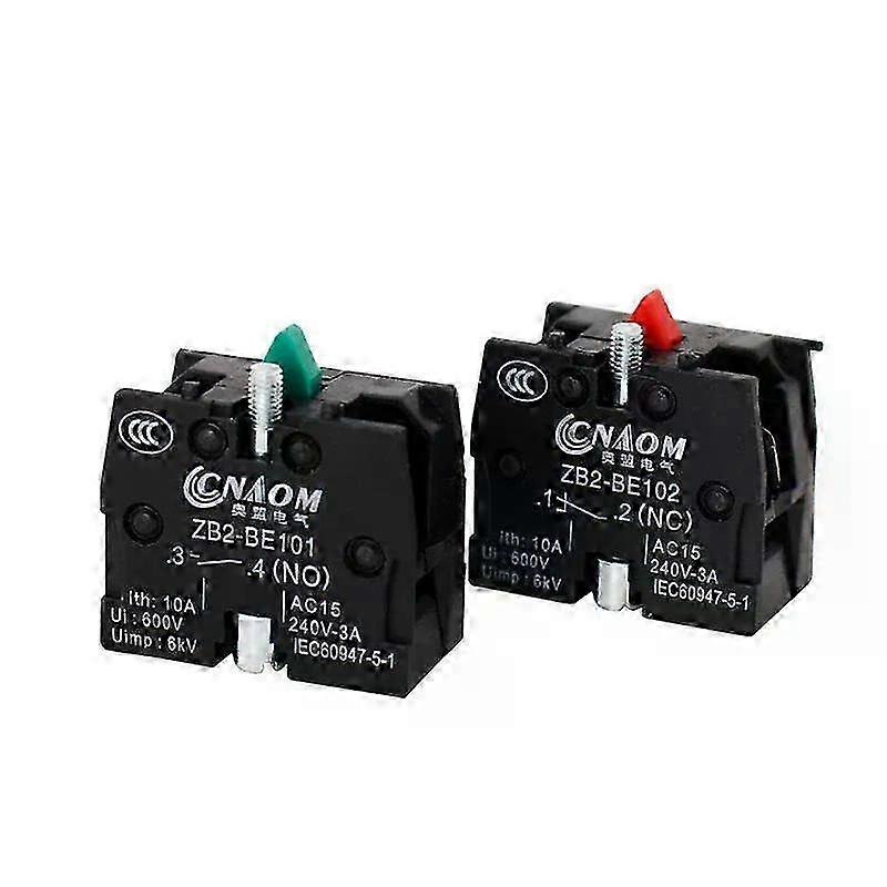 XB2 Push Button Switch Contact Block ZB2-BE101 ZB2-BE102 Normally Open Normally Close Silver/Copper Contact Available 10A