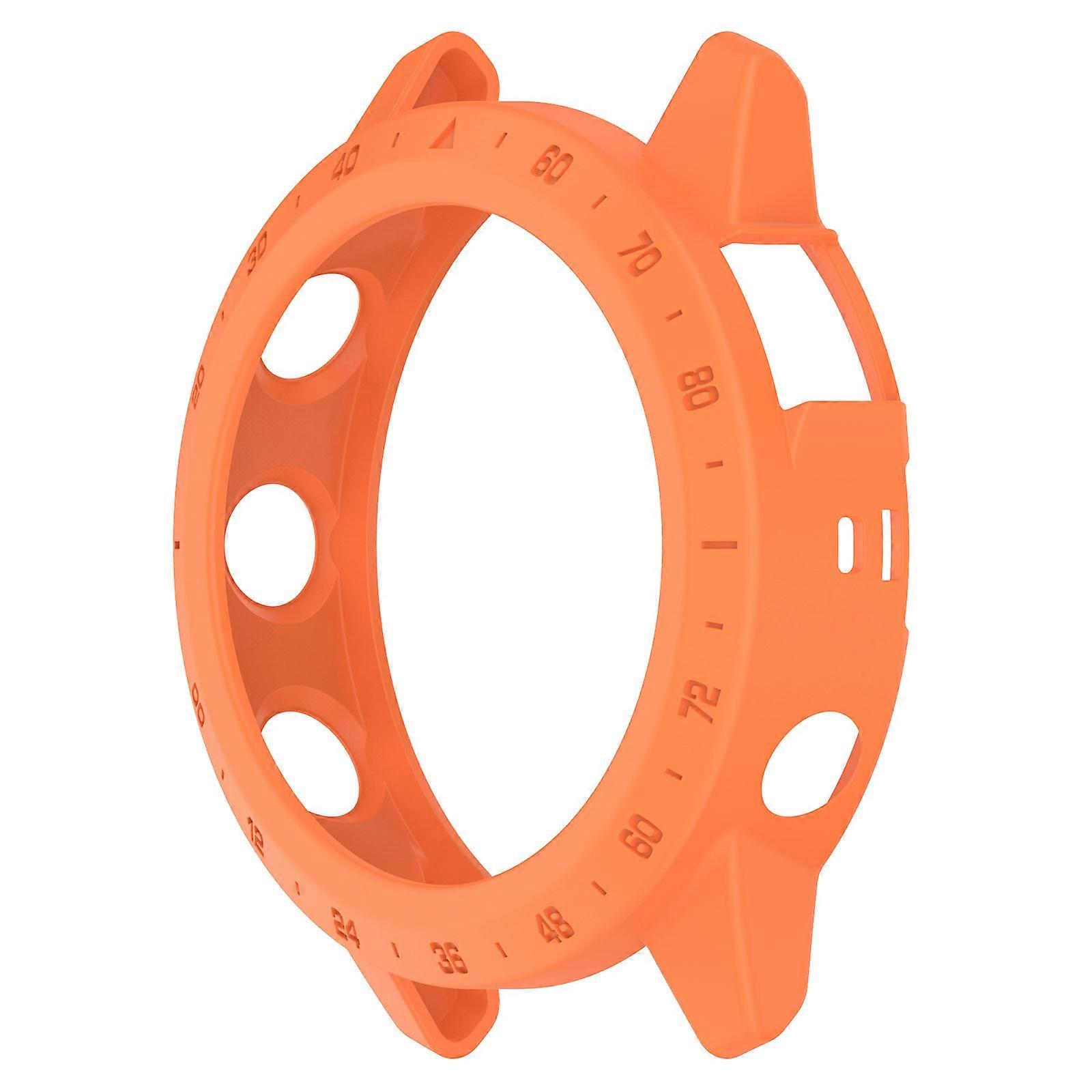 Shockproof Screen Protector Sleeve Soft Case Frame Housing Protective Cover Bumper-Shell for Marq2 Athlete/Captain Watch Orange