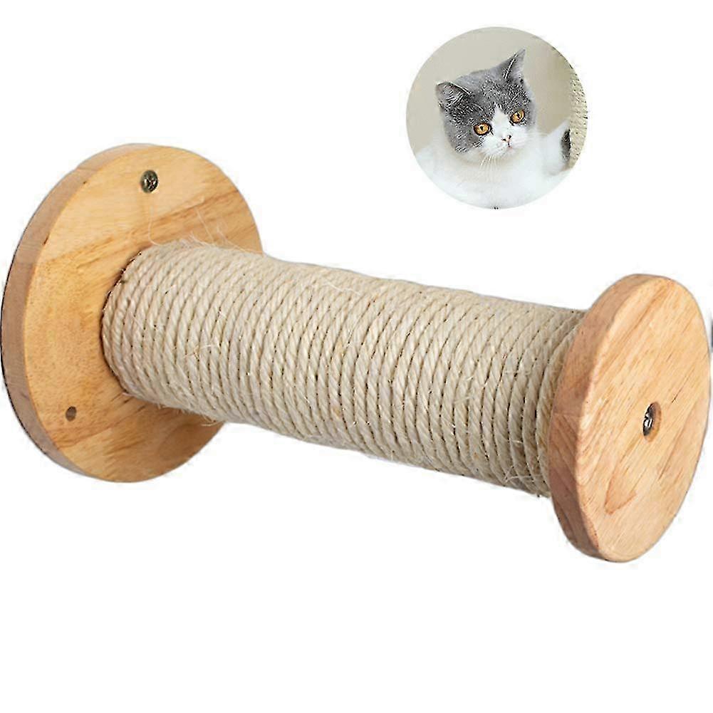 Wooden Single Layer Cat Scratching Post for Indoor Cats