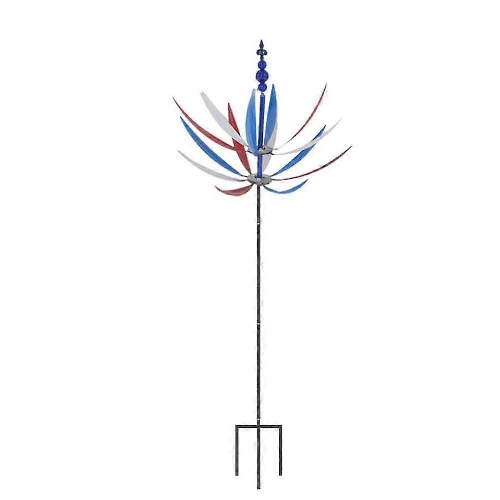 Metal Wind Wheel with Ground Spike