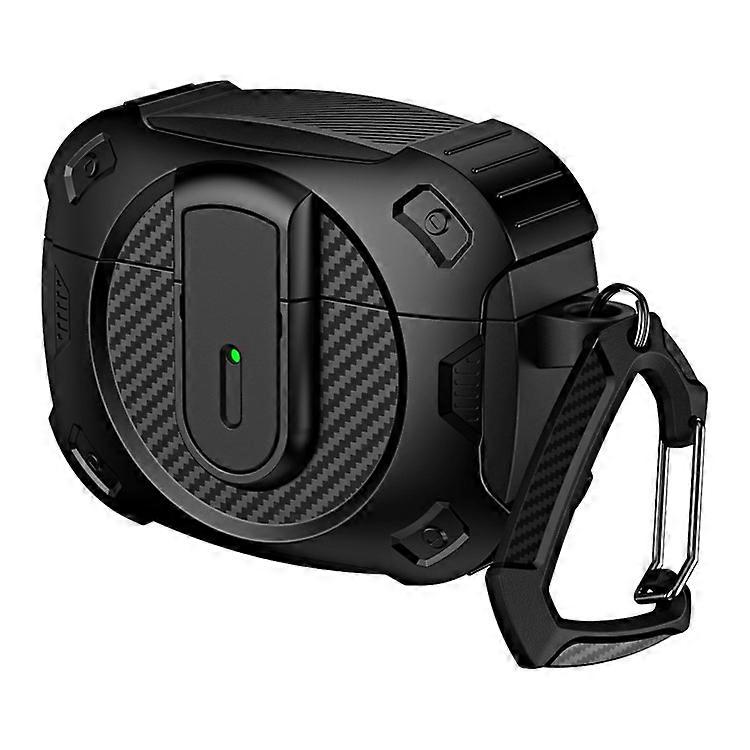Compatible For AirPods Pro 2 Case PC+TPU Lock Design Earphone Protective Cover with Hanging Hook