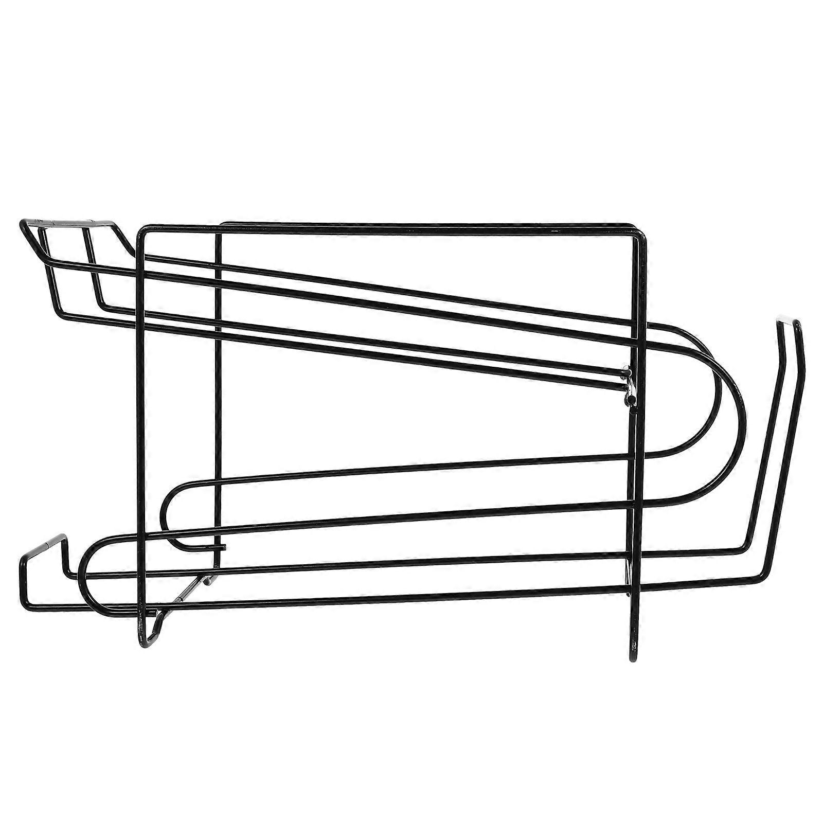 Black Refrigerator Drink Storage Rack for Organizing Beer Cans – Keeps Beverages Fresh, Safe & Practical Design for Home Kitchen Use