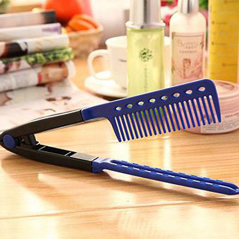 Diy Salon V Styling Hair Straightener Brush Straightening Comb Hairdressing Tool
