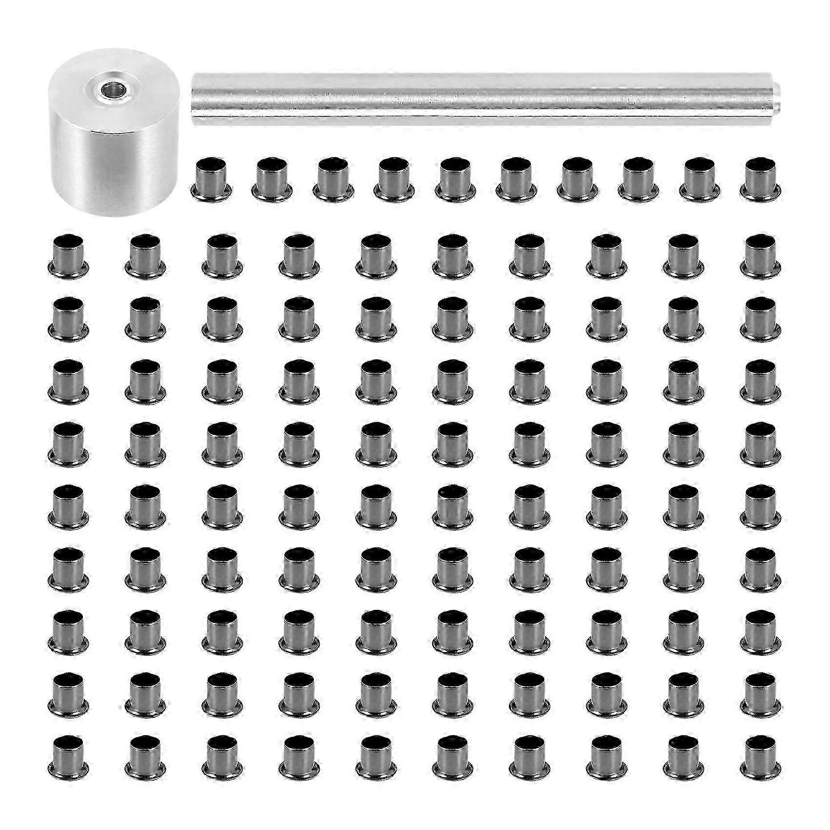 1Set Tools+100Pcs Rivets Nail Installation Tools with Silver Brass Nails JP hwy