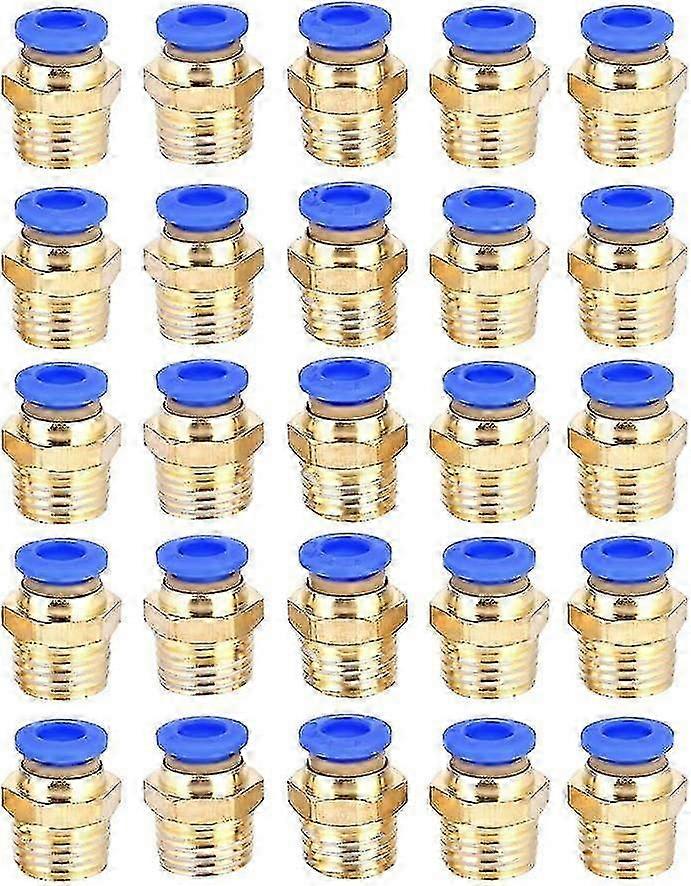 25pcs G1/4 Pneumatic Male Quick Coupling Adapter PC6-02