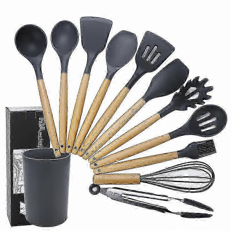 Mng 11-Piece Wooden Handle Kitchenware Set