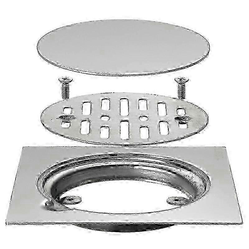 Drawing Invisible Square Round 15x15cm Household Bathroom Large Displacement Drainage Floor Drain Suitable for Various Home Styles