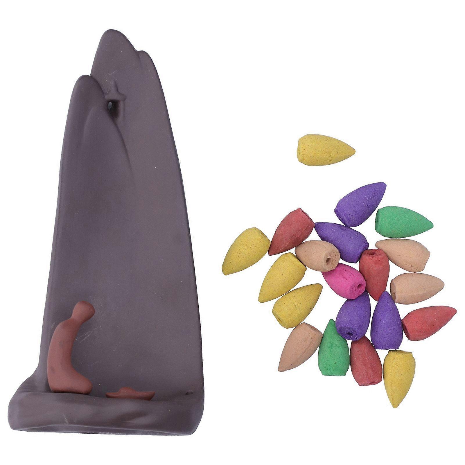 2025 Latest Model  Ceramic Backflow Incense Burner Sandalwood Stick